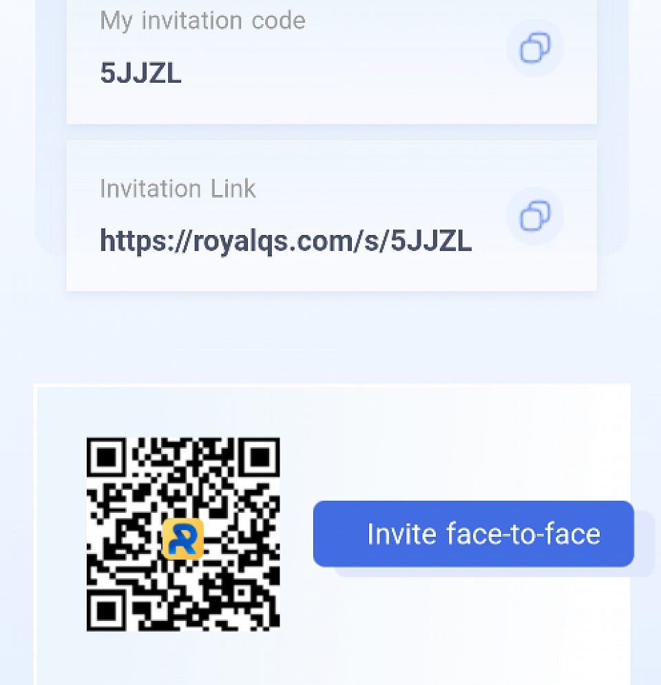 INVETETION FOR JOIN  ROYAL Q BUSSINES SCAN Q R CODE TO START