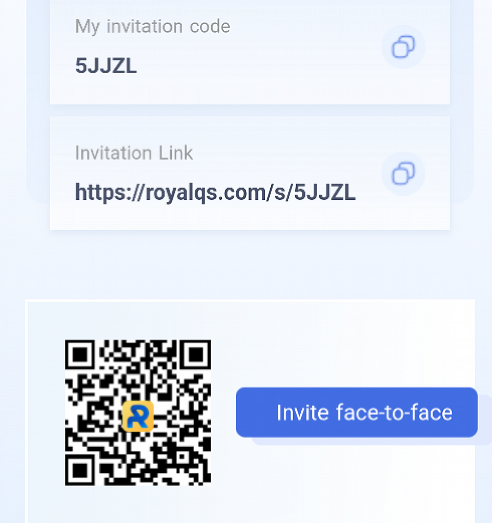 INVETETION FOR ROYAL Q SCAN QR CODE TO START